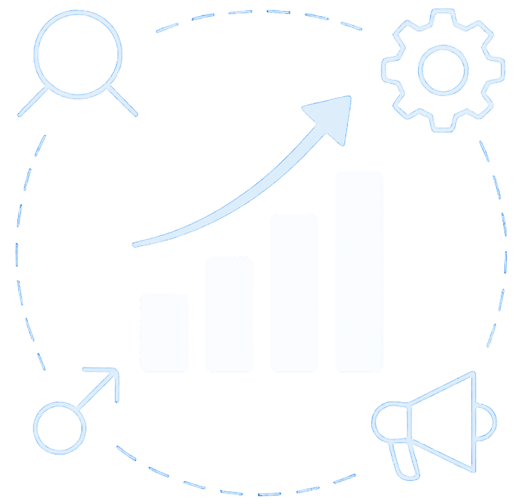 Marketing growth graphic