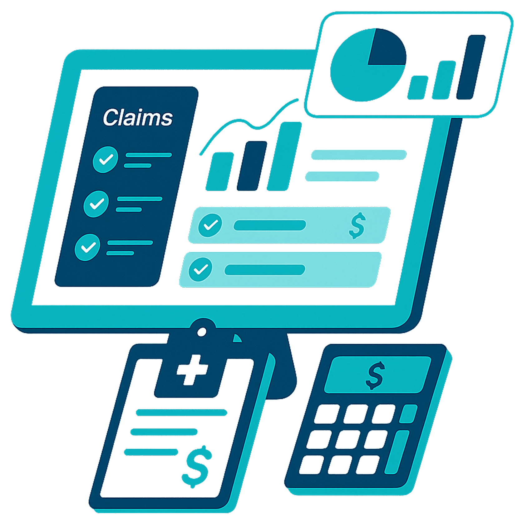Medical billing dashboard and claims